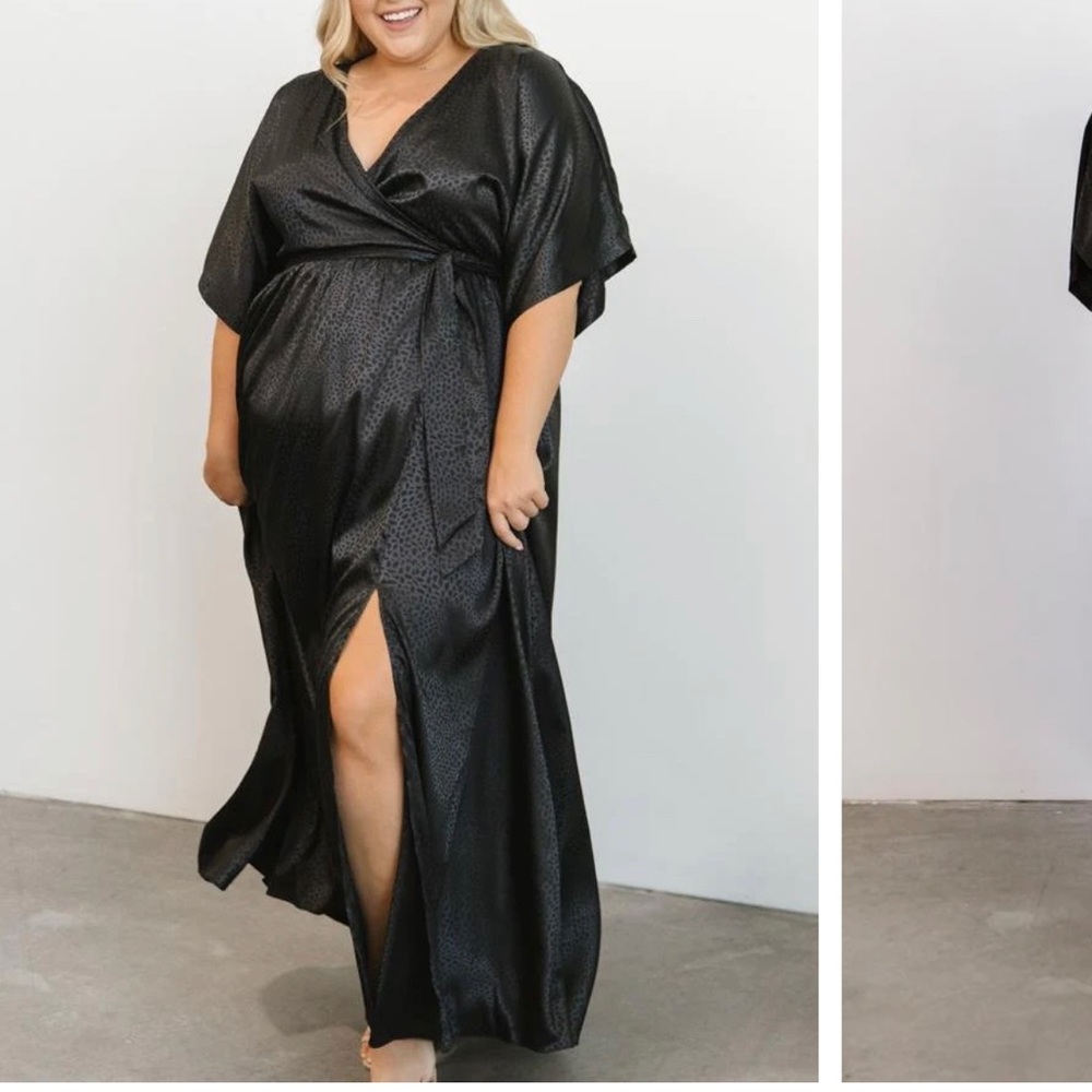 Leopard Kimono wrap dress